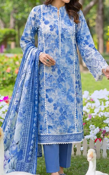 Safwa Blue Lawn Suit | Pakistani Lawn Dress in USA- Image 2