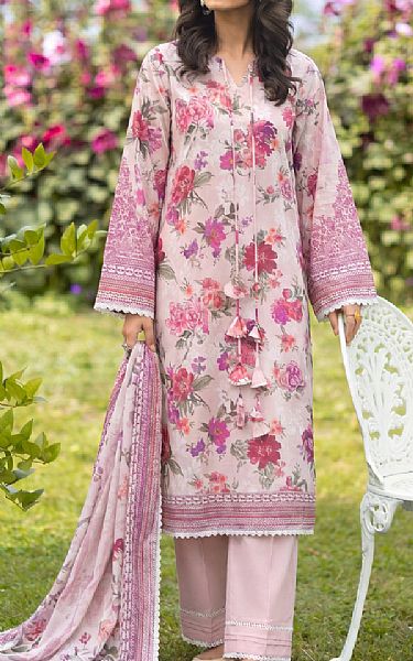 Safwa Pale Pink Lawn Suit | Pakistani Lawn Dress in USA- Image 1