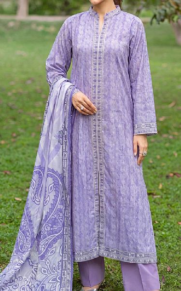 Safwa Lavender Lawn Suit | Pakistani Lawn Dress in USA- Image 1
