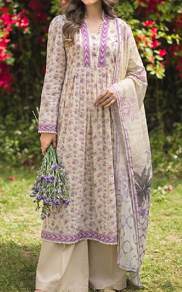 Safwa Ivory Lawn Suit | Pakistani Lawn Dress in USA- Image 1