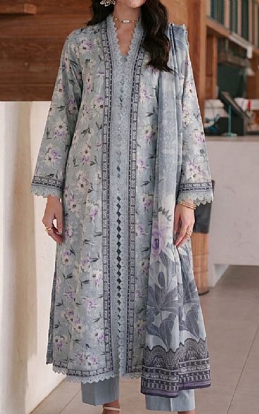 Safwa Regent Grey Lawn Suit | Pakistani Lawn Dress in USA- Image 1