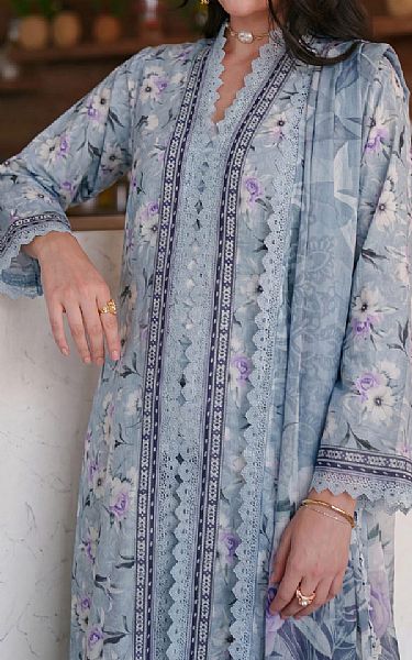 Safwa Regent Grey Lawn Suit | Pakistani Lawn Dress in USA- Image 2