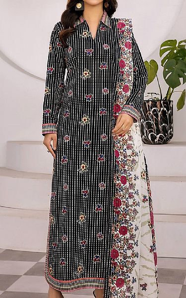 Safwa Black Lawn Suit | Pakistani Lawn Dress in USA- Image 1
