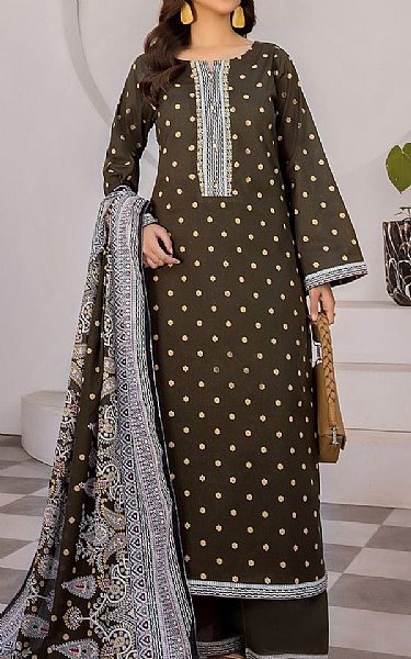Safwa Lisbon Brown Lawn Suit | Pakistani Lawn Dress in USA- Image 1