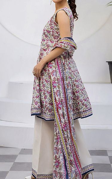 Safwa Off White Lawn Suit | Pakistani Lawn Dress in USA- Image 2