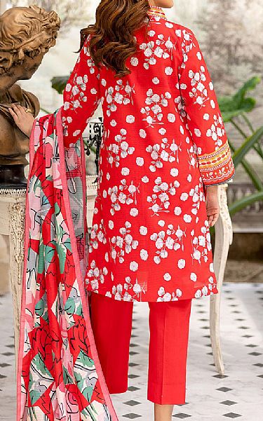 Safwa Red Lawn Suit | Pakistani Lawn Suits- Image 2