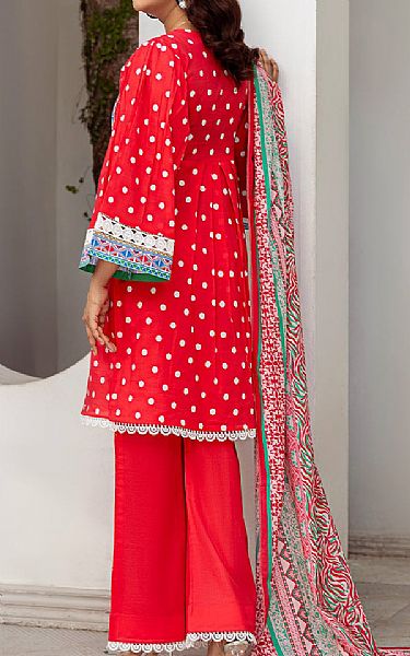 Safwa Cadmium Red Lawn Suit | Pakistani Lawn Suits- Image 2