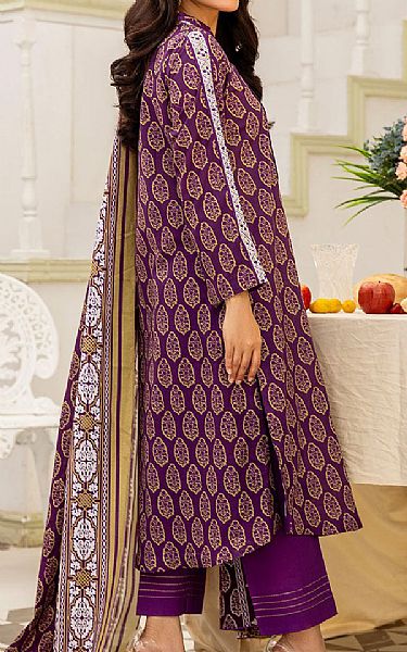 Safwa Grape Purple Lawn Suit | Pakistani Lawn Suits- Image 2