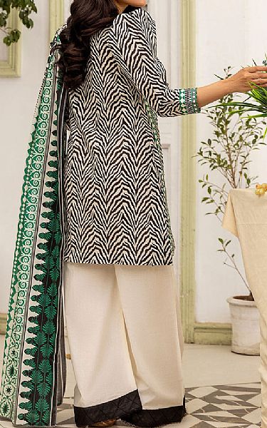 Safwa Black/Ivory Lawn Suit | Pakistani Lawn Suits- Image 2