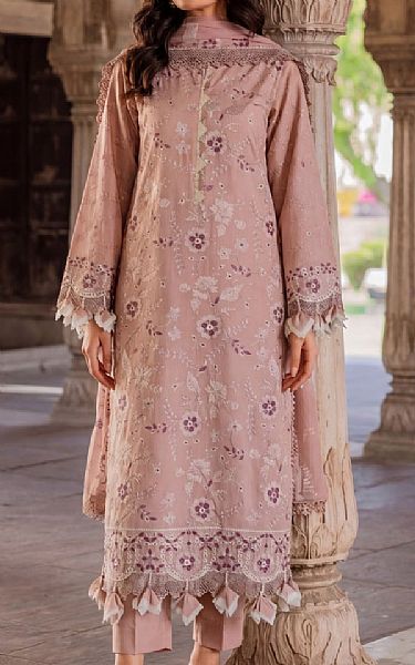 Safwa Craven Pink Lawn Suit | Pakistani Lawn Dress in USA- Image 1