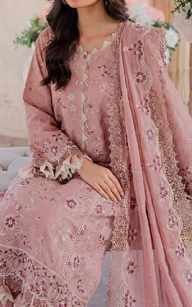 Safwa Craven Pink Lawn Suit | Pakistani Lawn Dress in USA- Image 2