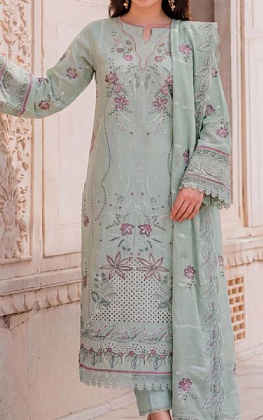 Safwa Light Turquoise Lawn Suit | Pakistani Lawn Dress in USA- Image 1