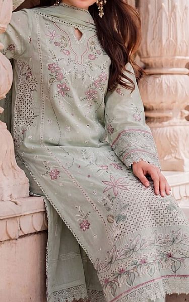 Safwa Light Turquoise Lawn Suit | Pakistani Lawn Dress in USA- Image 2