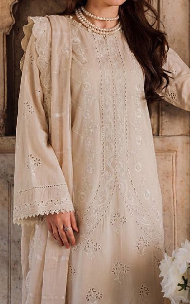 Safwa Ivory Lawn Suit | Pakistani Lawn Dress in USA- Image 2