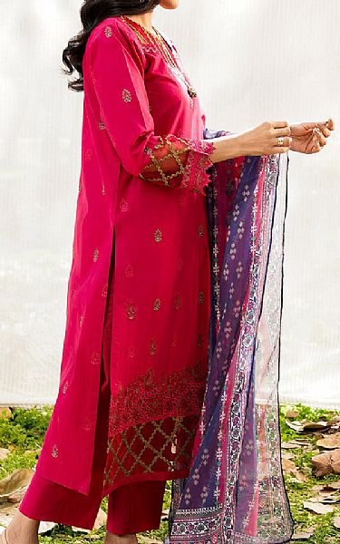 Safwa Hot Pink Lawn Suit | Pakistani Lawn Dress in USA- Image 2