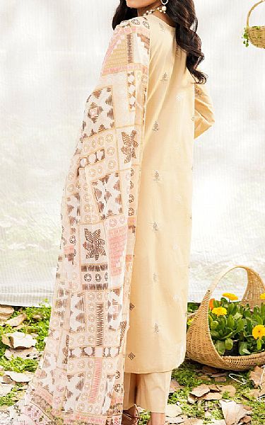 Safwa Peach Puff Lawn Suit | Pakistani Lawn Suits- Image 2