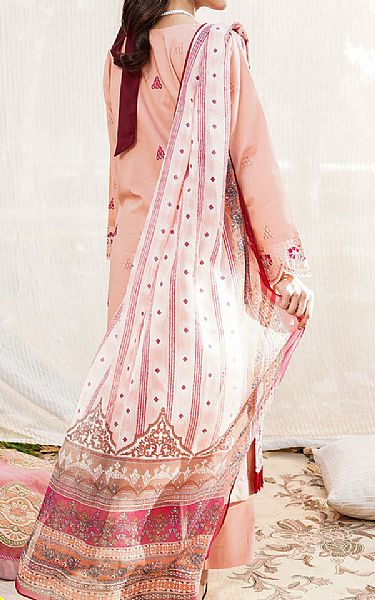 Safwa Peachy Pink Lawn Suit | Pakistani Lawn Dress in USA- Image 2