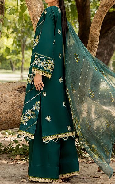 Safwa Green Lawn Suit | Pakistani Lawn Dress in USA- Image 2