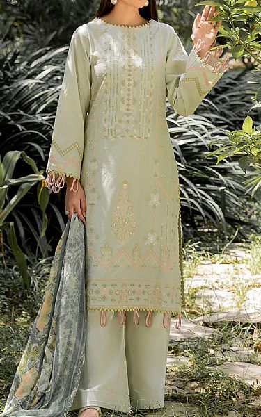 Safwa Pistachio Lawn Suit | Pakistani Lawn Dress in USA- Image 1
