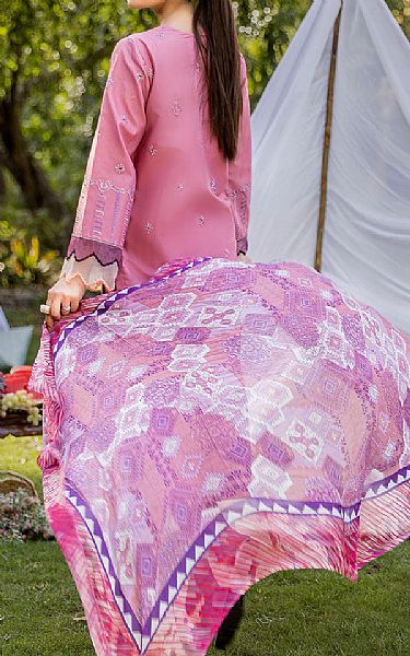 Safwa Rose Pink Lawn Suit | Pakistani Lawn Dress in USA- Image 2
