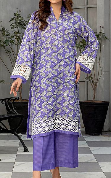 Safwa Lavender Purple Masuri Suit (2 pcs) | Pakistani Winter Dresses- Image 1