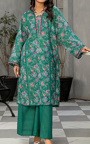 Safwa Teal Masuri Suit (2 pcs) | Pakistani Winter Dresses- Image 1