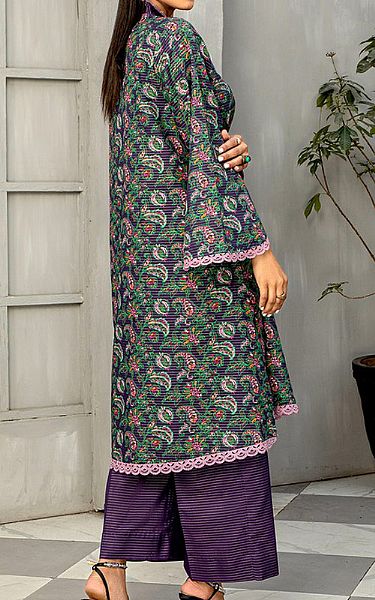 Safwa Purple/Green Masuri Suit (2 pcs) | Pakistani Winter Dresses- Image 2
