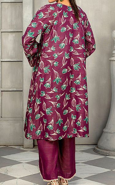 Safwa Pansy Purple Masuri Suit (2 pcs) | Pakistani Winter Dresses- Image 2