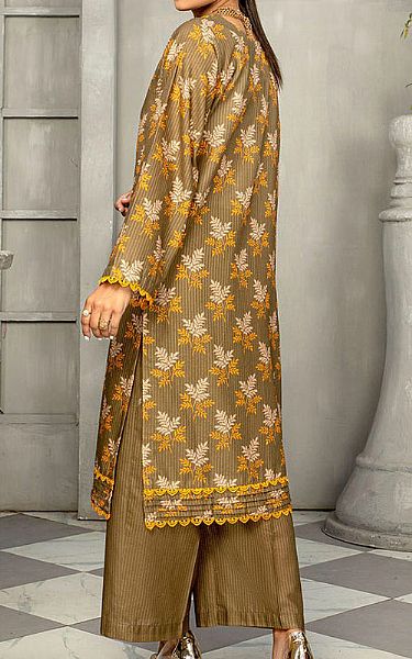 Safwa Limed Oak Masuri Suit (2 pcs) | Pakistani Winter Dresses- Image 2