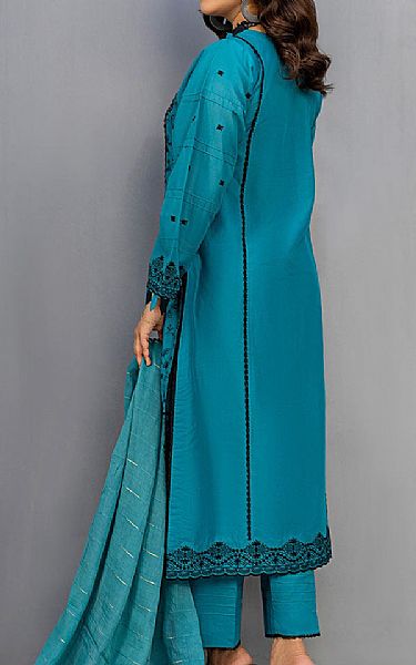 Safwa Teal Blue Lawn Suit | Pakistani Lawn Suits- Image 2