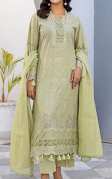 Safwa Thistle Green Lawn Suit | Pakistani Lawn Suits- Image 1