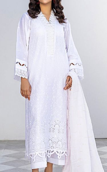 Safwa White Lawn Suit | Pakistani Lawn Suits- Image 1