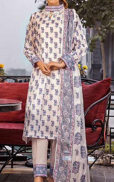 Safwa White Lawn Suit | Pakistani Lawn Dress in USA- Image 1