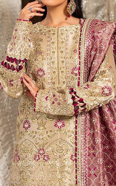 Sahane Ready To Wear Chiffon 3 Piece Suit Ct-140004 Ashen Pret - Formals Collection