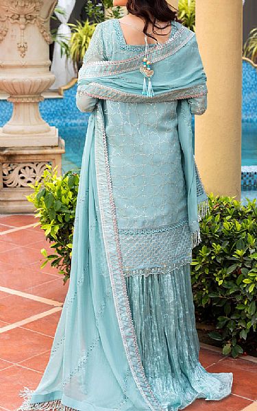 Sahane Sky Blue Chiffon Suit | Pakistani Embroidered Chiffon Dresses USA- Image 2