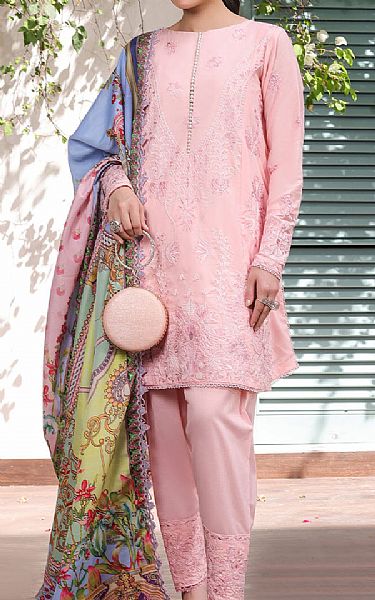Sahane Pink Lawn Suit | Pakistani Lawn Dress in USA- Image 1
