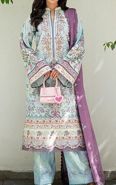 Sahane Light Blue Lawn Suit | Pakistani Lawn Dress in USA- Image 1