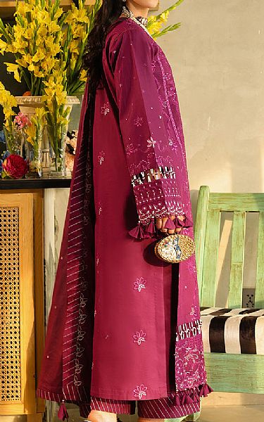 Sahane Raspberry Rose Lawn Suit | Pakistani Lawn Dress in USA- Image 2