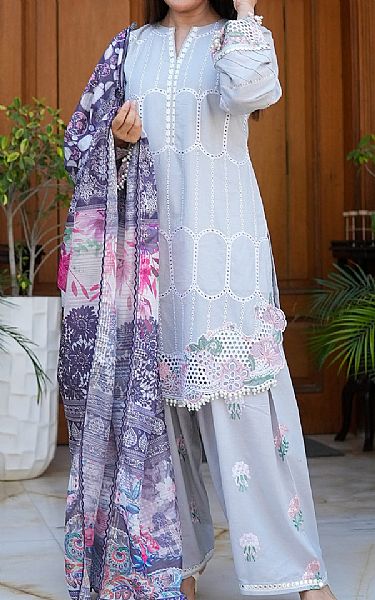 Sahane Pale Aqua Lawn Suit | Pakistani Lawn Dress in USA- Image 1