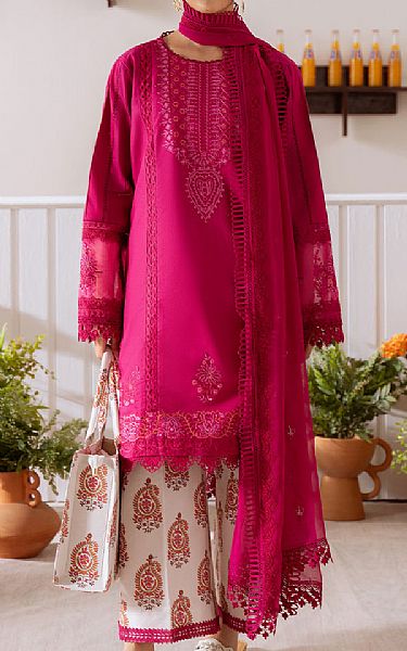 Saira Rizwan Hot Pink Lawn Suit | Pakistani Lawn Dress in USA- Image 1