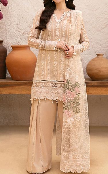 Saira Rizwan Ivory Lawn Suit | Pakistani Lawn Dress in USA- Image 1
