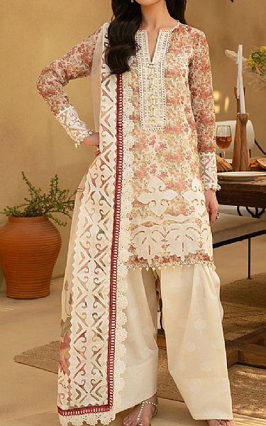 Saira Rizwan Ivory Lawn Suit | Pakistani Lawn Dress in USA- Image 1