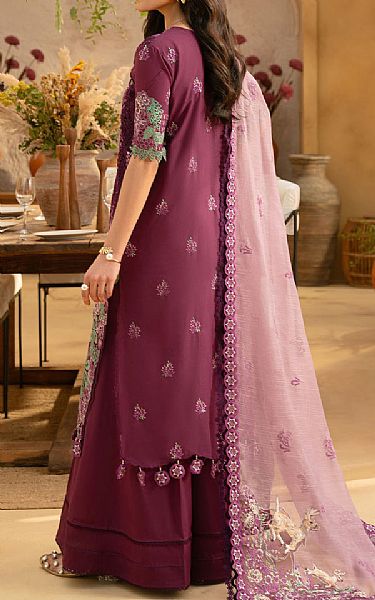 Saira Rizwan Plum Lawn Suit | Pakistani Lawn Dress in USA- Image 2