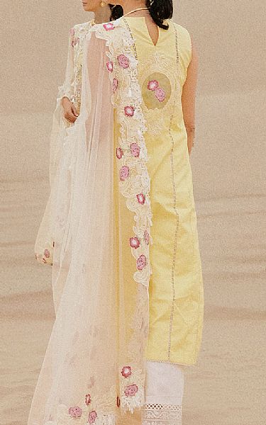 Saira Rizwan Yellow Lawn Suit | Pakistani Lawn Dress in USA- Image 2