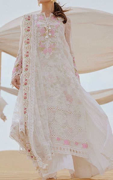 Saira Rizwan Off White Lawn Suit | Pakistani Lawn Dress in USA- Image 1