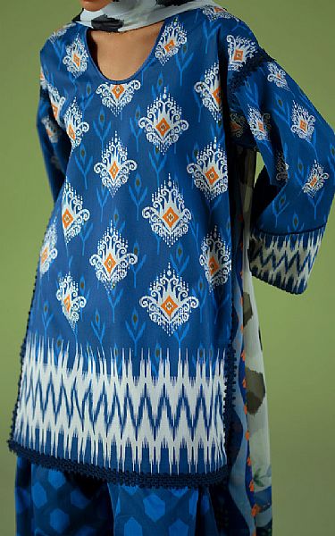 Saira Rizwan Navy Blue Cambric Suit | Pakistani Lawn Dress in USA- Image 2