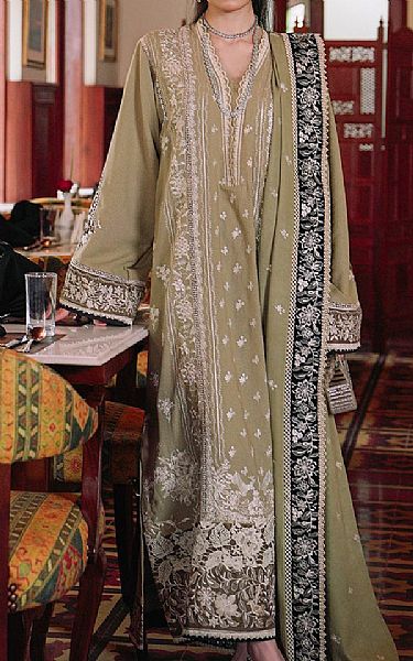 Saira Rizwan Tan Karandi Suit | Pakistani Winter Dresses- Image 1