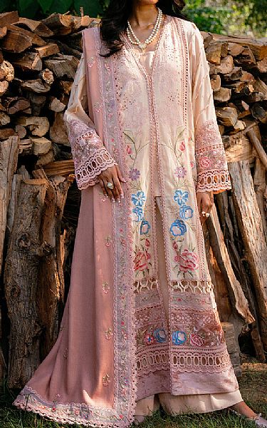 Saira Rizwan Rose Pink Karandi Suit | Pakistani Winter Dresses in USA- Image 1