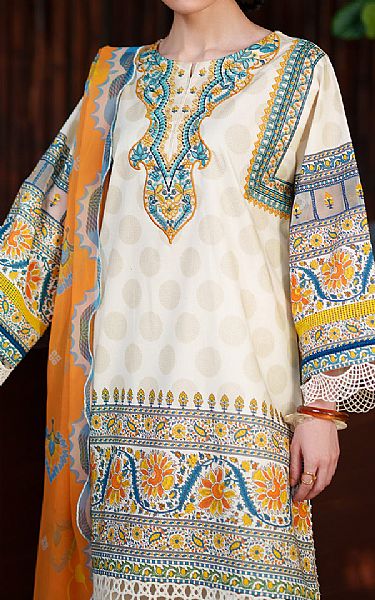 Saira Rizwan Off White Lawn Suit | Pakistani Lawn Dress in USA- Image 2