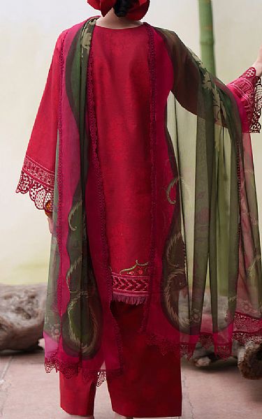 Saira Rizwan Dark Pink Lawn Suit | Pakistani Lawn Dress in USA- Image 2
